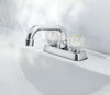 OakBrook Chrome Two-Handle Bathroom Sink Faucet 4 in.