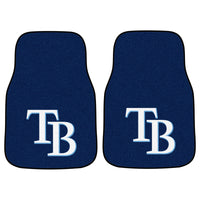 MLB - Tampa Bay Rays Carpet Car Mat Set - 2 Pieces