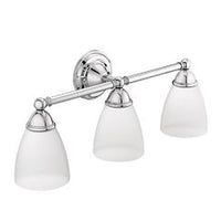 CHROME THREE GLOBE BATH LIGHT