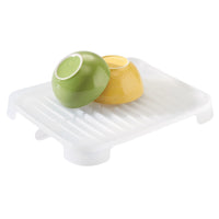 iDesign 16.2 in. L X 13.7 in. W X 1.75 in. H White Plastic Dish Drainer