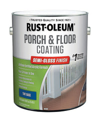 Rust-Oleum Porch & Floor Semi-Gloss Tint Base Porch and Floor Paint+Primer 1 gal (Pack of 2).