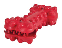 Dogzilla Red Rubber Knobby Texture Dog Bone Medium 1 pk