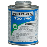 Weld-On 700 Clear Solvent Cement For PVC 16 oz