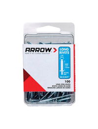 Arrow 1/8 in. D X 1/2 in. Steel Rivets Silver 100 pk