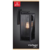 Globe Electric Vintage Matte Black Hardwired 1-Light Hurley Wall Sconce 16 H x 6 W x 8 D in.