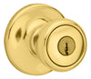 Kwikset Mobile Home Polished Brass Entry Knobs 1-3/4 in.