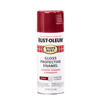 Rust-Oleum Stops Rust Gloss Burgundy Spray Paint 12 oz. (Pack of 6)