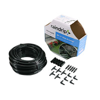 Rain Drip Black Drip-A-Long Soaker Irrigation System 50 ft. x 1/4 in. with Fittings