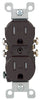 Leviton 15 amps 125 V Duplex Brown Outlet 5-15R 1 pk