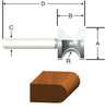 Vermont American 7/8 in. D X 1/8 in. X 1-1/2 in. L Carbide Tipped Bull Nose Router Bit