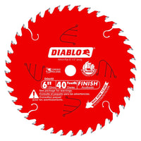 Diablo 6 in. D X 1/2 in. TiCo Hi-Density Carbide Finish Saw Blade 40 teeth 1 pk