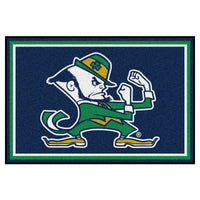 Notre Dame Leprechaun 5ft. x 8 ft. Plush Area Rug