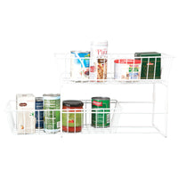 Grayline 17.5 in. L X 8.75 in. W X 12.75 in. H White Tiered Storage Organizer