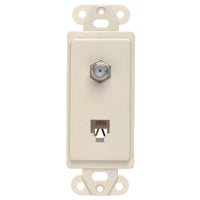 Wallplate Coax/Phone Alm