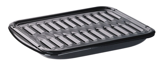Range Kleen Porcelain Broiler Pan and Grill 12.75 in. W X 16 in. L