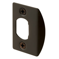 Prime-Line 2.25 in. H X 1.44 in. L Classic Bronze Steel Latch Strike Plate