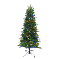 Holiday Bright Lights 1-2 Tree 7 ft. Full LED 350 ct Hudson Fraser Fir Color Changing Christmas Tree