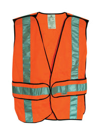 3M Scotchlite Reflective Safety Vest with Reflective Stripe Orange One Size Fits Most