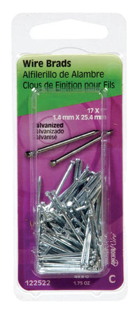 Hillman 17 Ga. x 1 in. L Galvanized Steel Brad Nails 1 pk 1.75 oz. (Pack of 6)