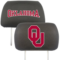 University of Oklahoma Embroidered Head Rest Cover Set - 2 Pieces