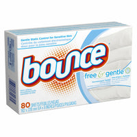 Bounce Free & Gentle No Scent Fabric Softener Sheets 80 pk