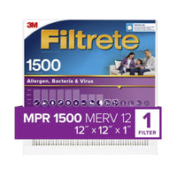 3M Filtrete 12 in. W x 12 in. H x 1 in. D 12 MERV Pleated Air Filter (Pack of 4)