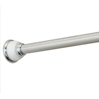 iDesign York Tension Curtain Rod 75 in. L Polished White