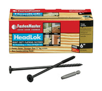 FastenMaster HeadLok 6 in. L Black Spider Flat Head Deck Screws 50 pk