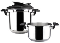 3 Piece Pressure Cooker Nova 4+6 Qt. Stainless Steel