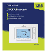 White Rodgers Heating and Cooling Push Buttons Non-Programmable Thermostat