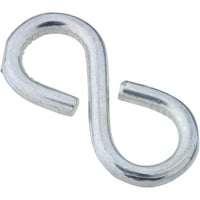 V2072 #812, 1-1/8â€ Closed S Hooks - Zinc Plated