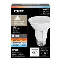 Feit PAR20 E26 (Medium) Smart-Enabled LED Bulb Adjustable White 50 Watt Equivalence 1 pk