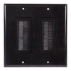 Monster Just Hook It Up Black 2 gang Plastic Home Theater Brush Wall Plate 1 pk