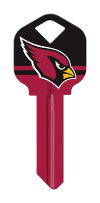 Hillman Arizona Cardinals Painted Key House/Office Universal Key Blank Single (Pack of 6).