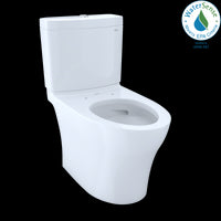 TOTO Aquia IV Two-Piece Elongated Dual Flush 1.28 and 0.8 GPF Skirted Toilet with CEFIONTECT, Cotton White - CST446CEMG#01