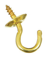 National Hardware Gold Solid Brass 1/2 in. L Cup Hook 1 pk - Deal of The Week