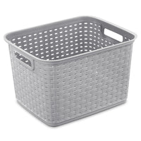 Sterilite 9.375 in. H x 12.25 in. W x 15 in. D Woven Basket (Pack of 6)