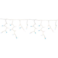 Celebrations Platinum LED T5 Blue/Pure White 100 ct Icicle Christmas Lights 9.5 ft.