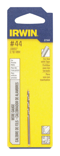 Irwin #44 X 2-1/8 in. L High Speed Steel Jobber Length Wire Gauge Bit Straight Shank 1 pk - Deal of The Week