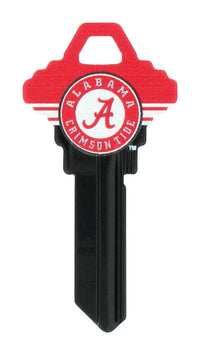 Hillman Alabama Crimson Tide Painted Key House/Office Universal Key Blank Single sided (Pack of 6)