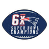 NFL - New England Patriots 6X Super Bowl Champions Football Rug - 20.5in. x 32.5in.