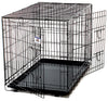 Pet Lodge Extra Large Metal Double Door Dog Crate Black 30 in. H X 27 in. W X 42 in. D