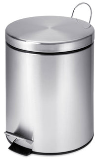 Honey-Can-Do 1.3 gal Silver Stainless Steel Step-On Trash Can