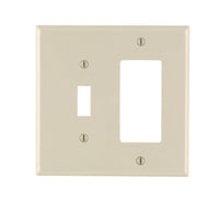 Leviton Almond 2 gang Nylon Decorator/Toggle Wall Plate 1 pk