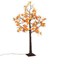 Gerson Warm White 48 ct 4 ft. LED Prelit Maple Leaf Lighted Tree Fall Decor (Pack of 4)