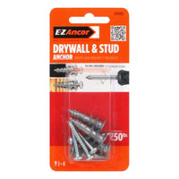 EZ Ancor 1-1/4 in. L Zinc Phillips Head Drywall Anchors 4 pk