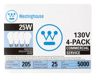 Westinghouse 25 W A19 A-Line Incandescent Bulb E26 (Medium) White 4 pk - Deal of The Week