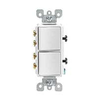 Leviton Decora 15 amps 3-Way Rocker Switch White 1 pk