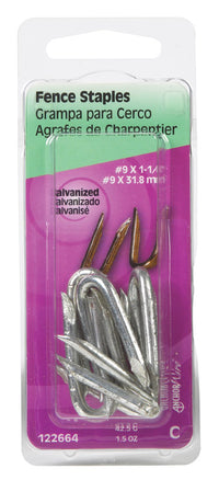 Hillman 1-1/4 in. L Galvanized Steel Fence Staples 9 Ga. 1-1/2 oz. (Pack of 6)