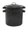 Columbian Home Graniteware Ceramic Over Steel Blancher 7.3 qt. Black